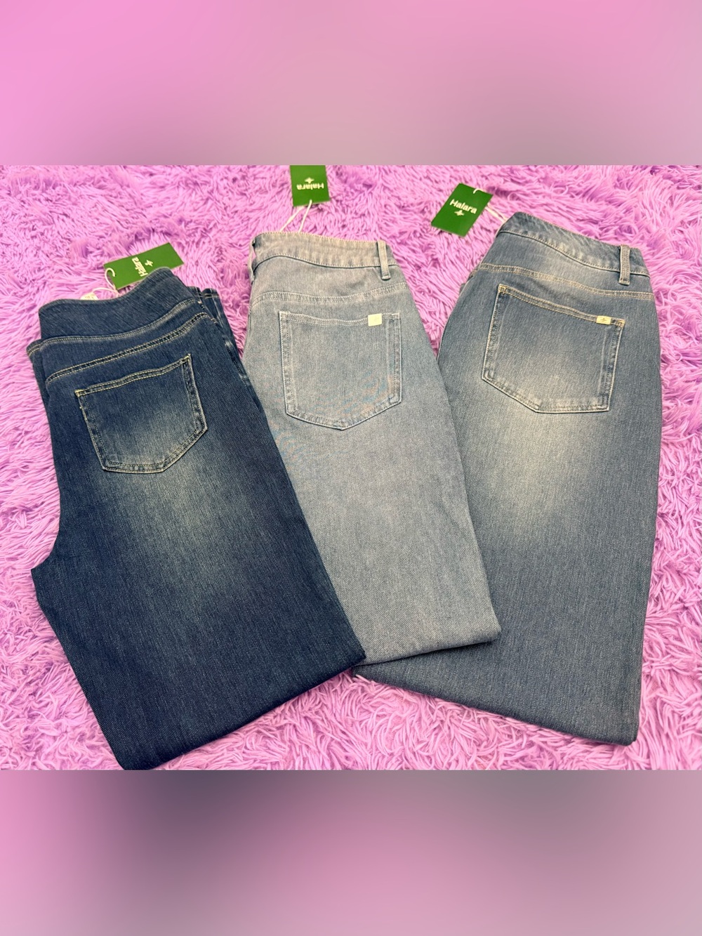 Halara Bundle of 3 Women's Light Wash Blue Jeans - Classic Denim